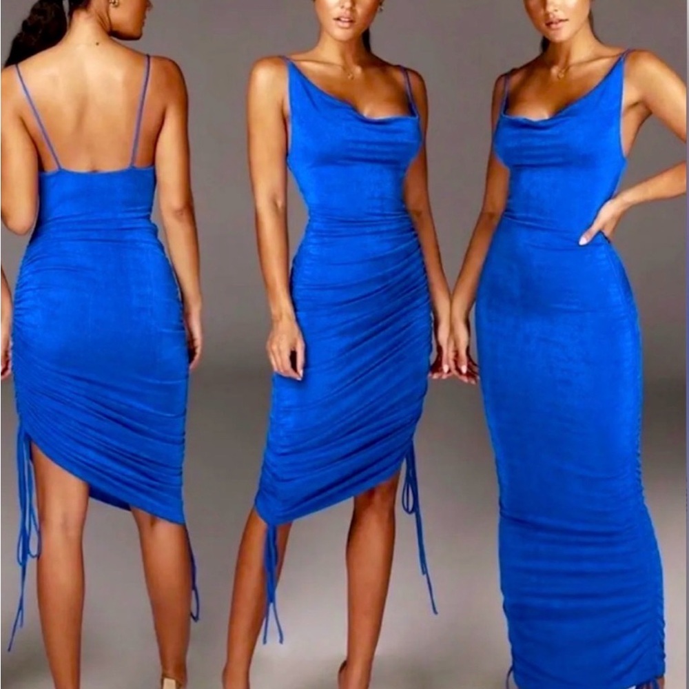 JLUXLABEL electric blue dress